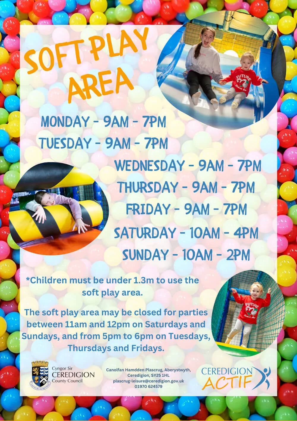 Soft Play at Aberystwyth Leisure Centre, Machynlleth
