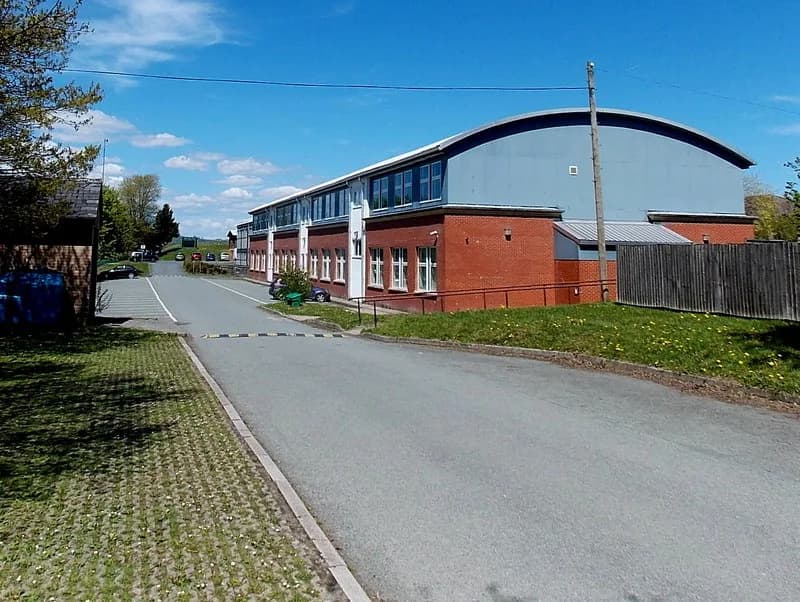 Exterior of Llandrindod Wells Sports Centre, Dyffryn Road, Llandrindod Wells, Powys