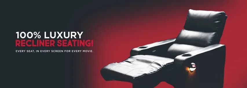 Luxury recliner seating in a Movie House Cinemas auditorium
