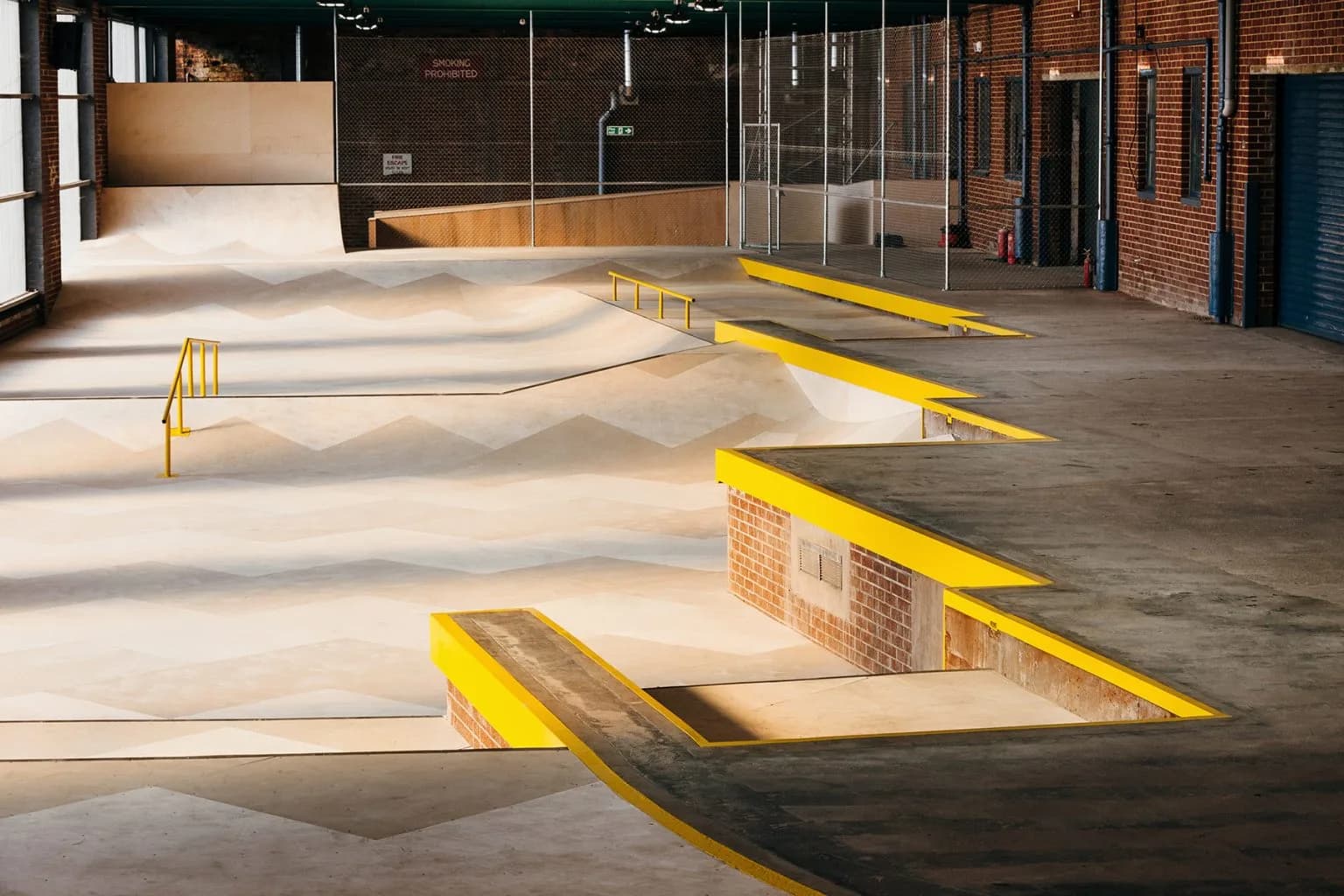 Indoor street plaza skatepark at The Loading Bay Glasgow