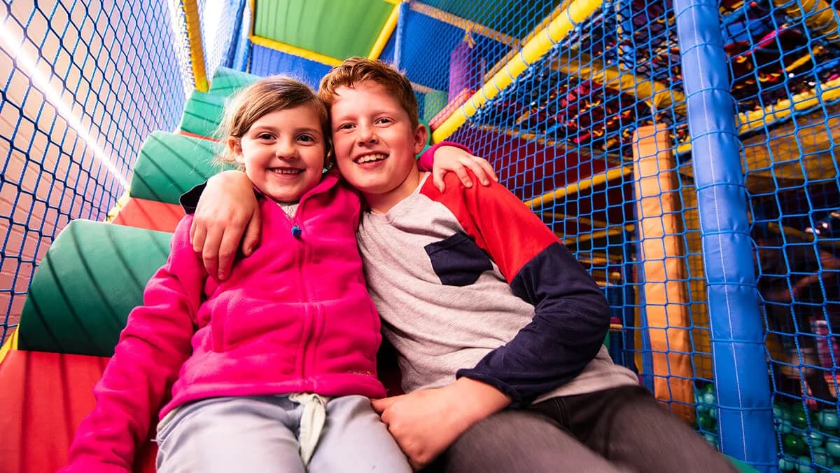 Children playing together in the soft play area at Hailsham Leisure Centre