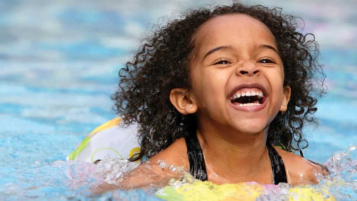 Child swimming at Bexhill Leisure Pool