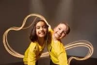 Children in a Stagecoach Brighton Early Stages class (ages 4-6) singing and dancing