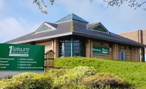 Exterior of 1Leisure The Heights leisure centre in Sandown, home of Sandown Swimming Pool