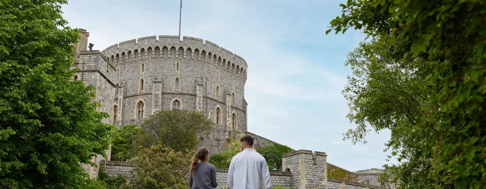 Windsor Castle Round Tower viewed from the Castle grounds