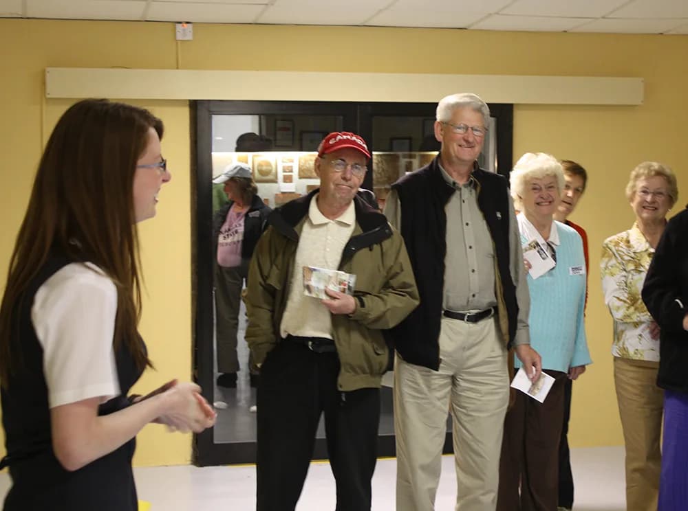 Visitors on a guided tour at Belleek Pottery Visitor Centre
