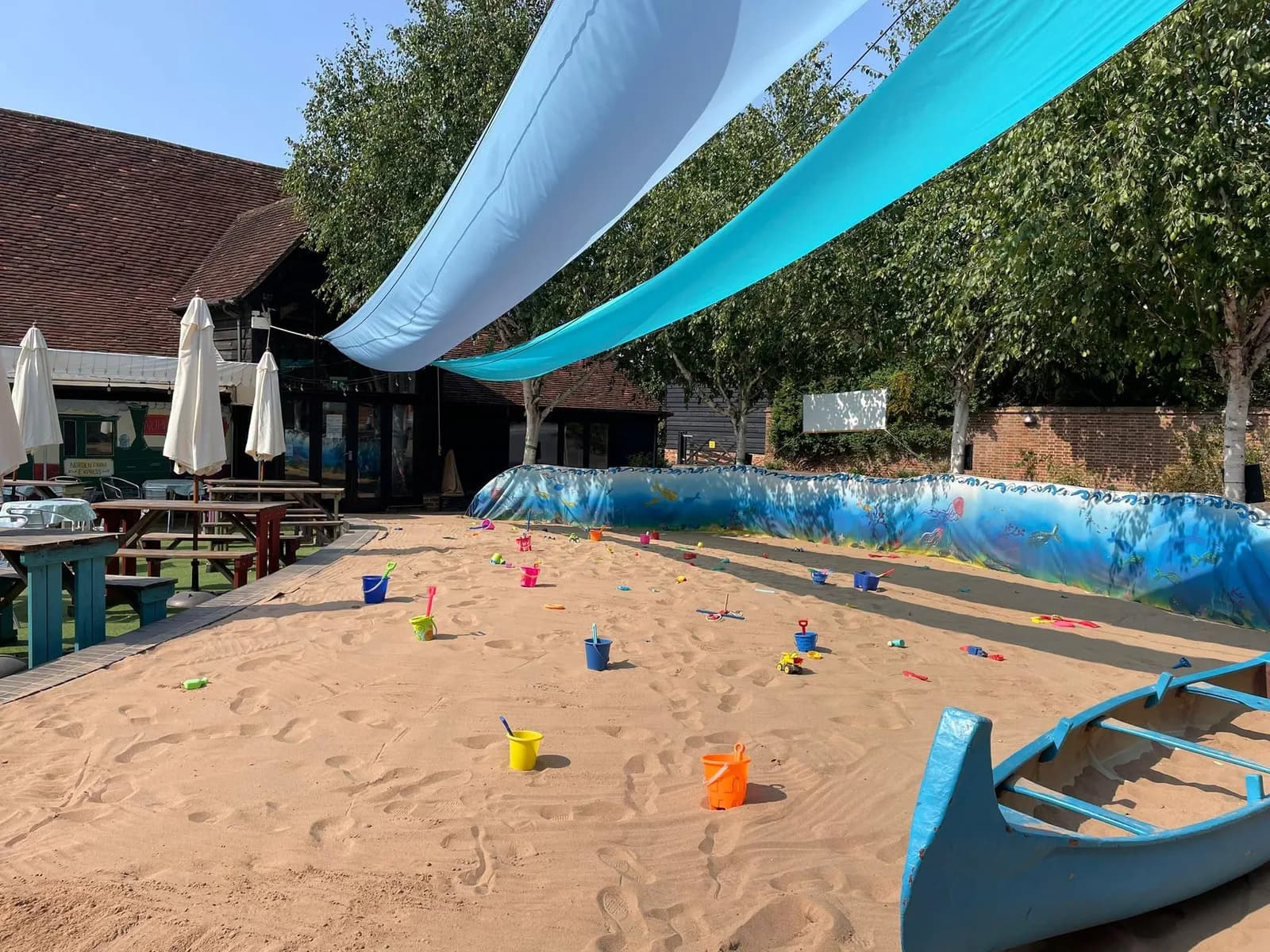 The Maidenhead Beach summer pop-up event in the grounds of Norden Farm Centre for the Arts, Maidenhead