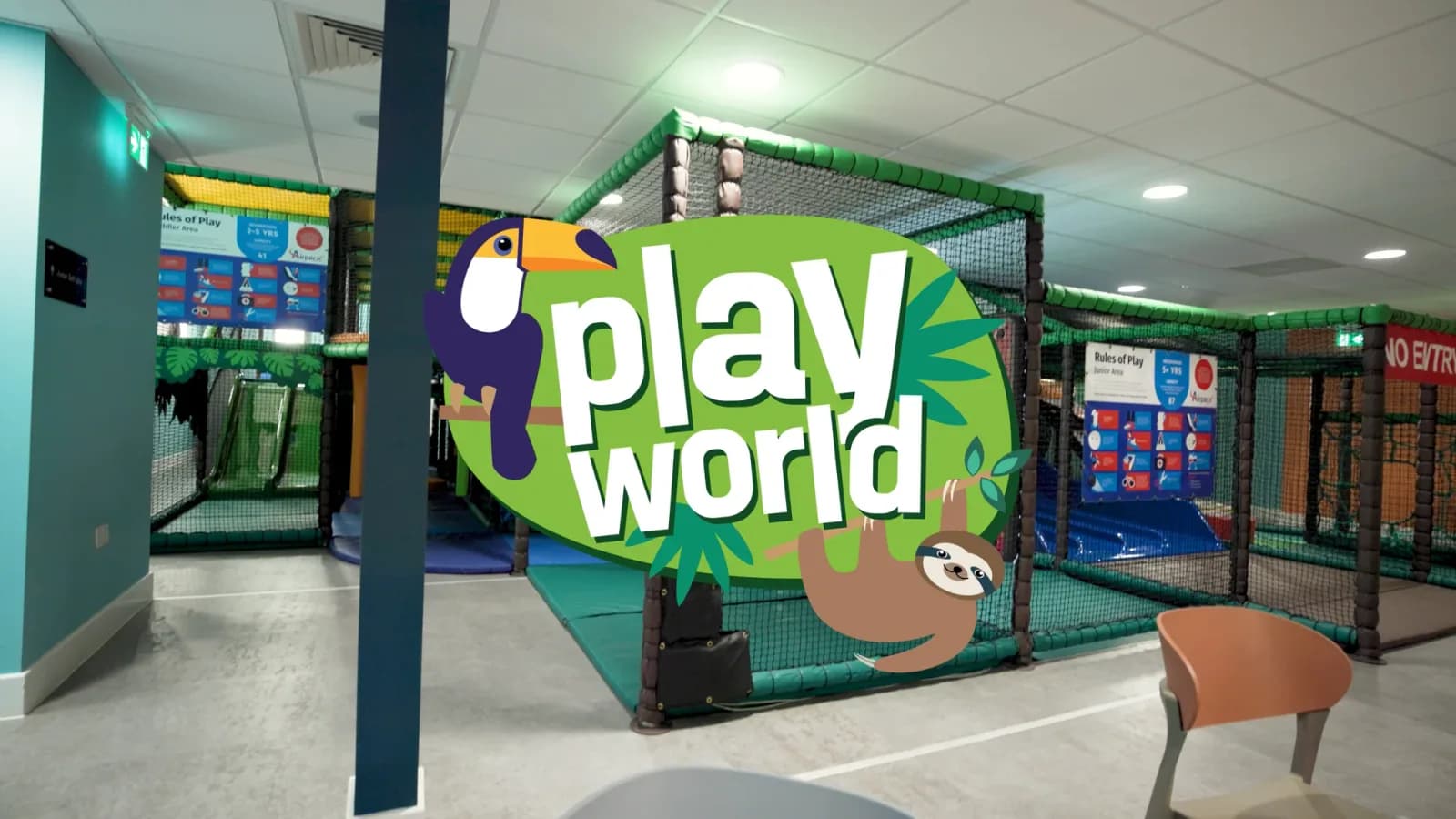 Soft play frames and slides at Play World Bracknell, Bracknell Leisure Centre