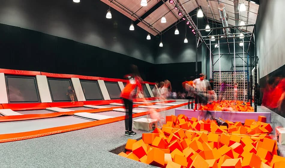 Trampoline park at Salt Hill Activity Centre, Slough