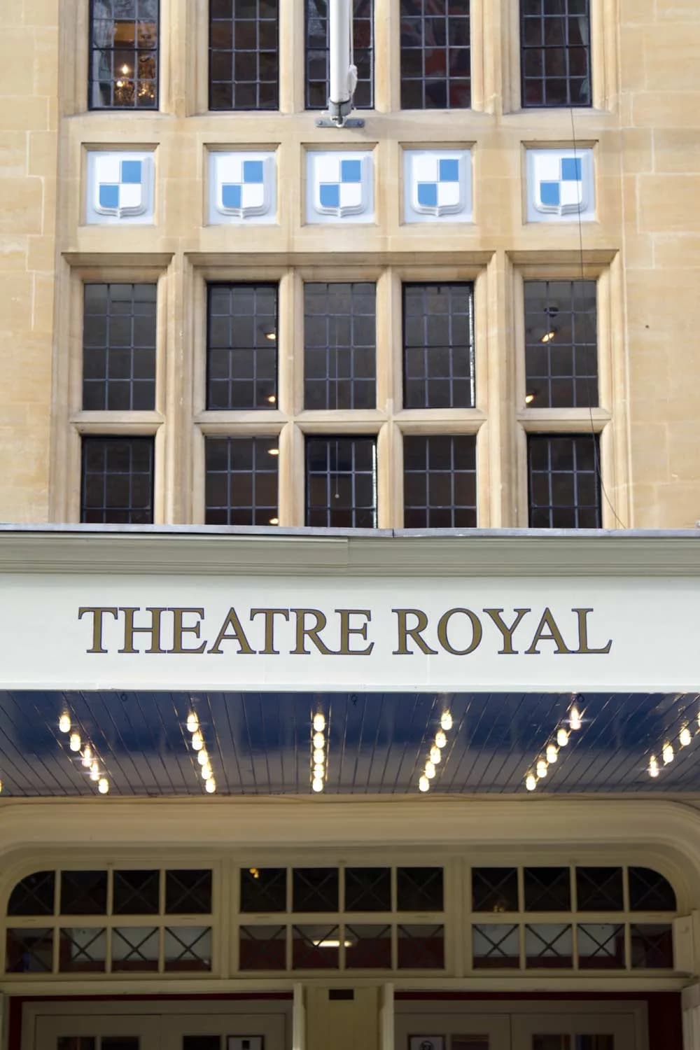 Theatre Royal Windsor building exterior on Thames Street with Theatre Royal signage