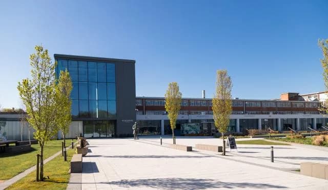 World of Wedgwood visitor centre exterior with Josiah Wedgwood statue, Barlaston