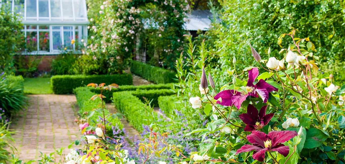 View across the gardens at Barnsdale Gardens, Rutland