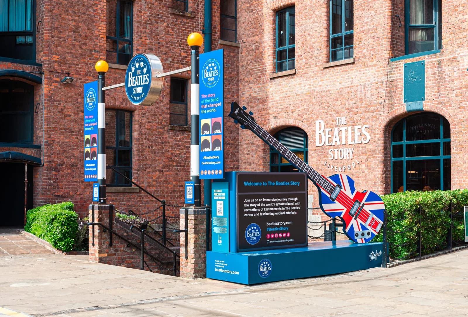 The Beatles Story entrance at the Royal Albert Dock, Liverpool