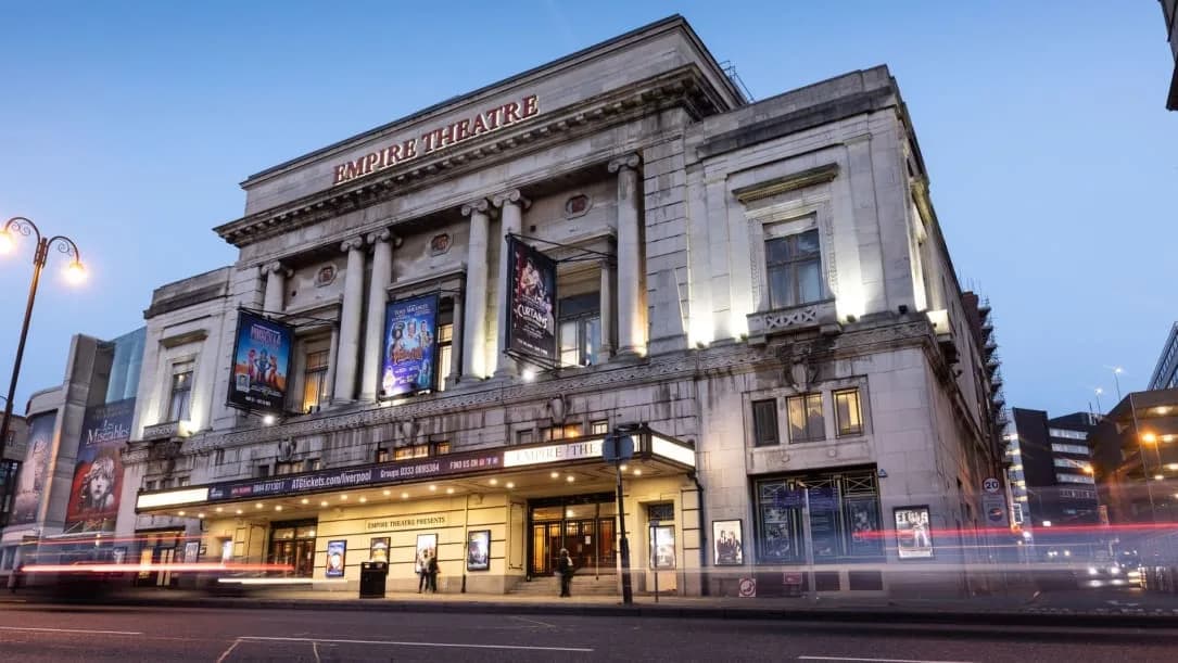 Liverpool Empire Theatre exterior on Lime Street, Liverpool