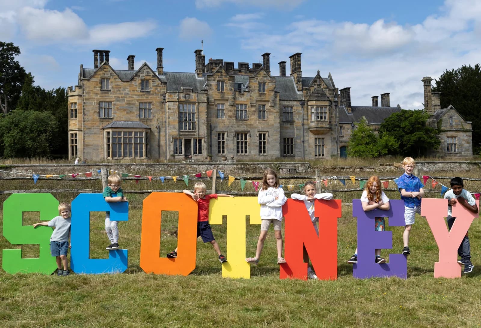 Children enjoying the Summer of Play event at Scotney Castle, Kent