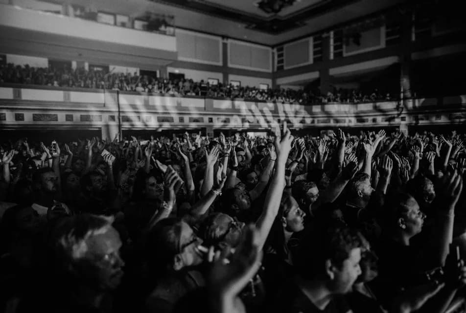 Crowd at a live gig at Bridlington Spa