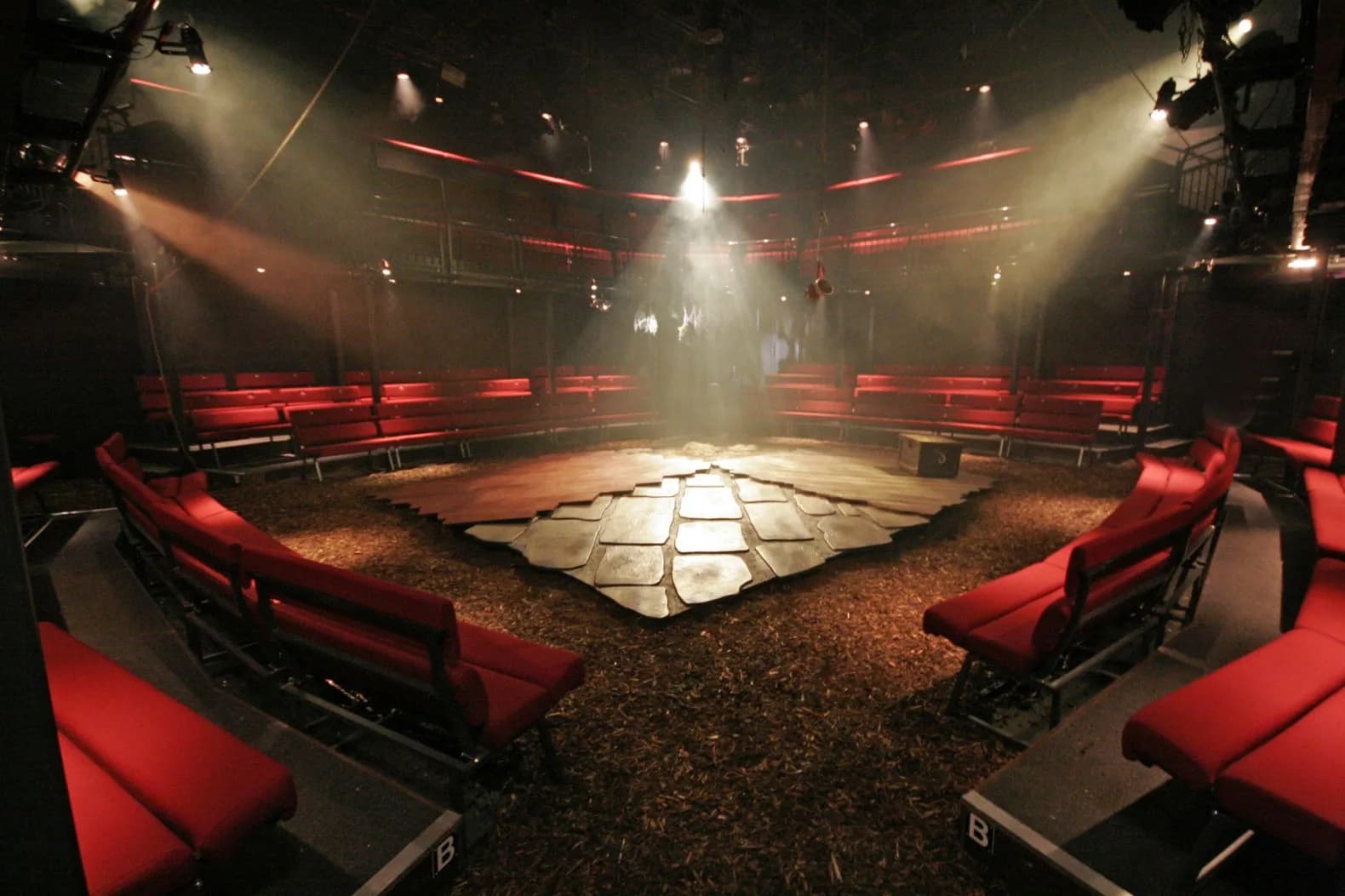 The Round performance space at The Dukes set up for cinema screenings