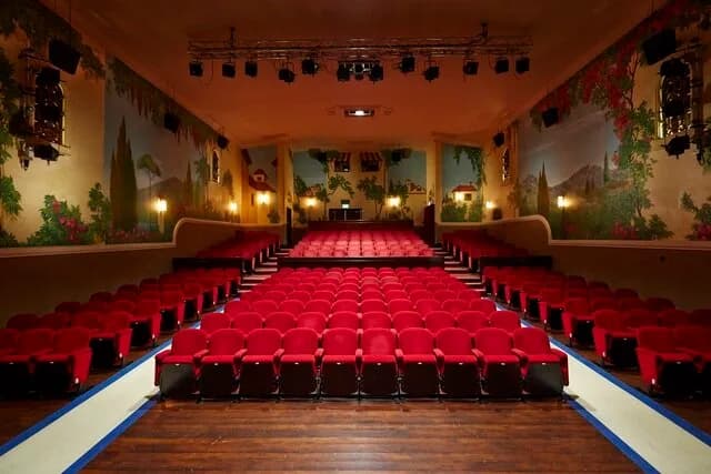 The historic 1930s auditorium at the Regal Cinema Tenbury Wells