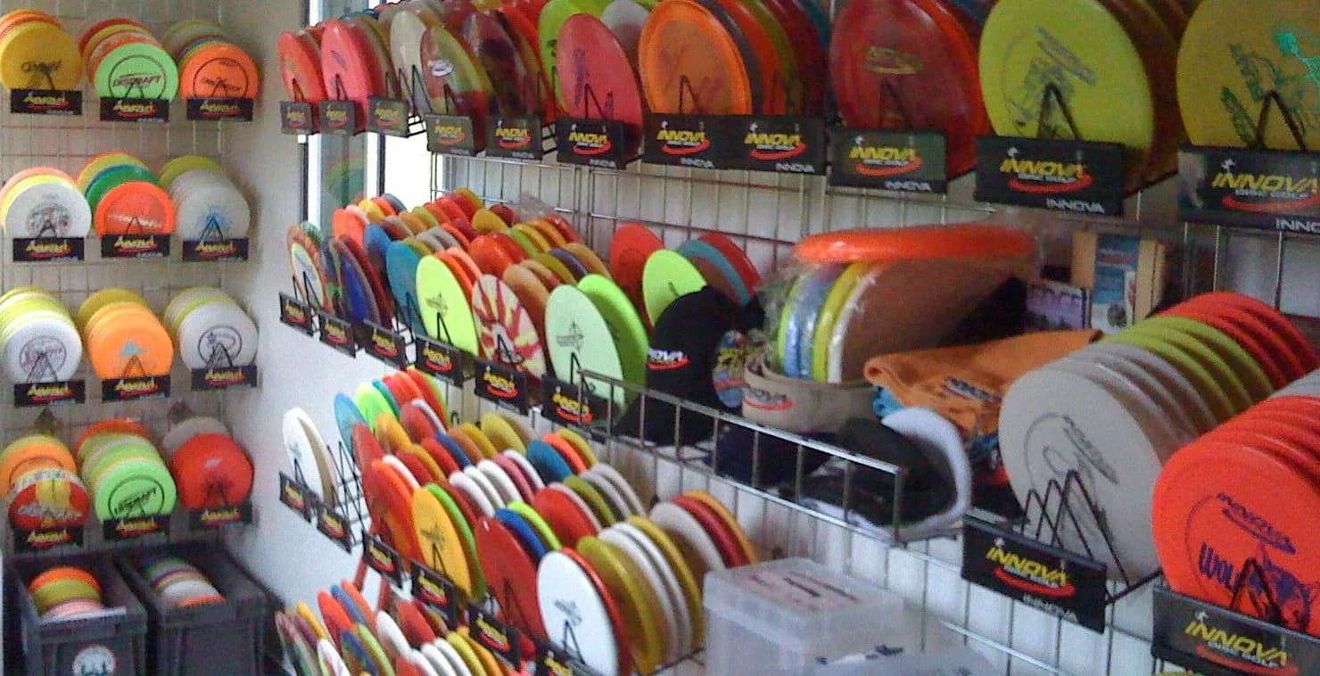 Pro shop at Quarry Park Disc Golf, Leamington Spa