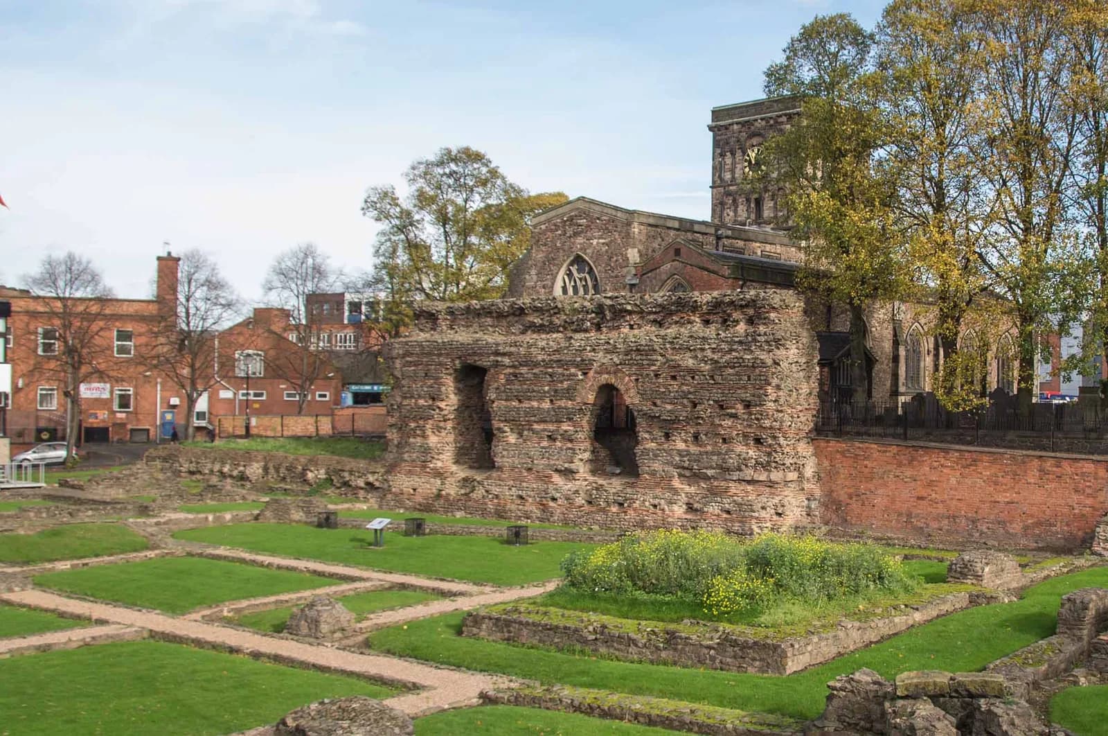 The Jewry Wall Roman ruins at Jewry Wall Museum, Leicester