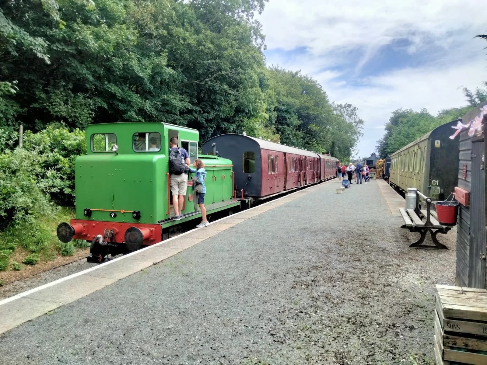 Heritage train at Helston Railway, Britain's most southerly railway