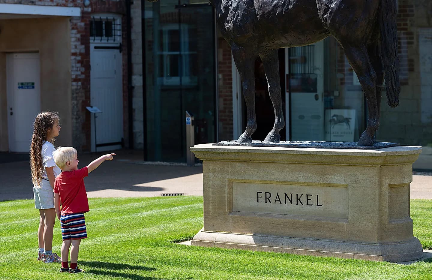 Frankel statue at the National Horseracing Museum in Newmarket, Suffolk