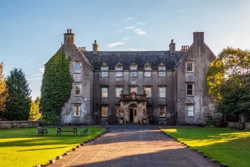 Bannockburn House exterior, a 17th-century mansion near Stirling