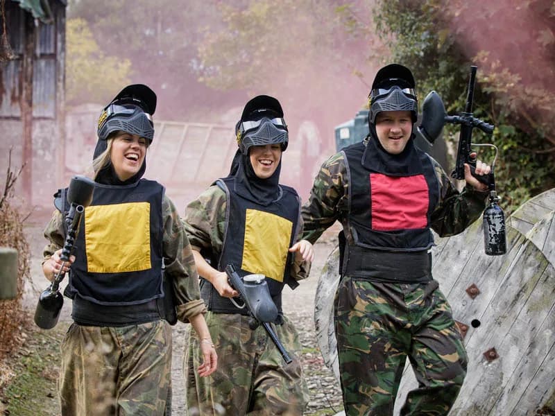 Paintball action at Oakfire Adventures