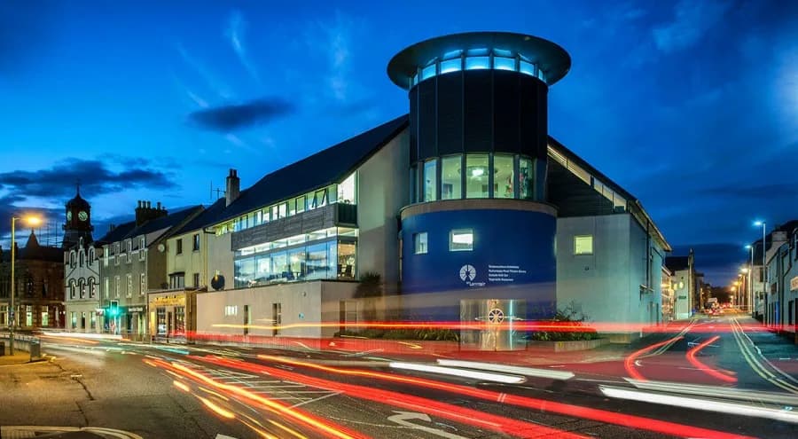 Exterior of An Lanntair arts centre in Stornoway