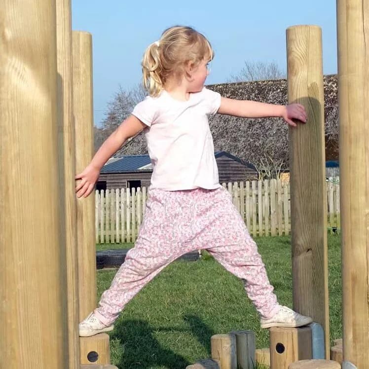 Outdoor play area at Washbrooks Family Farm
