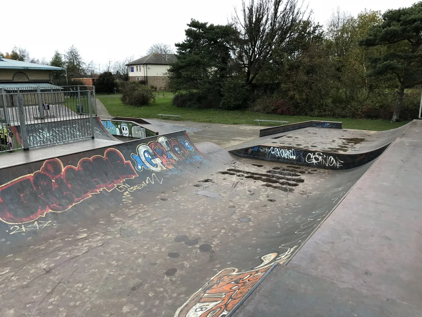 Skateboarding at Wigmore Skatepark, Luton