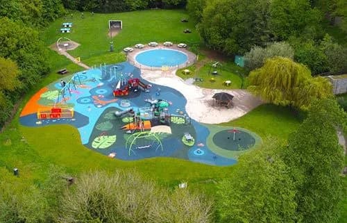 Imagination Island children's play area at Holywells Park, Ipswich