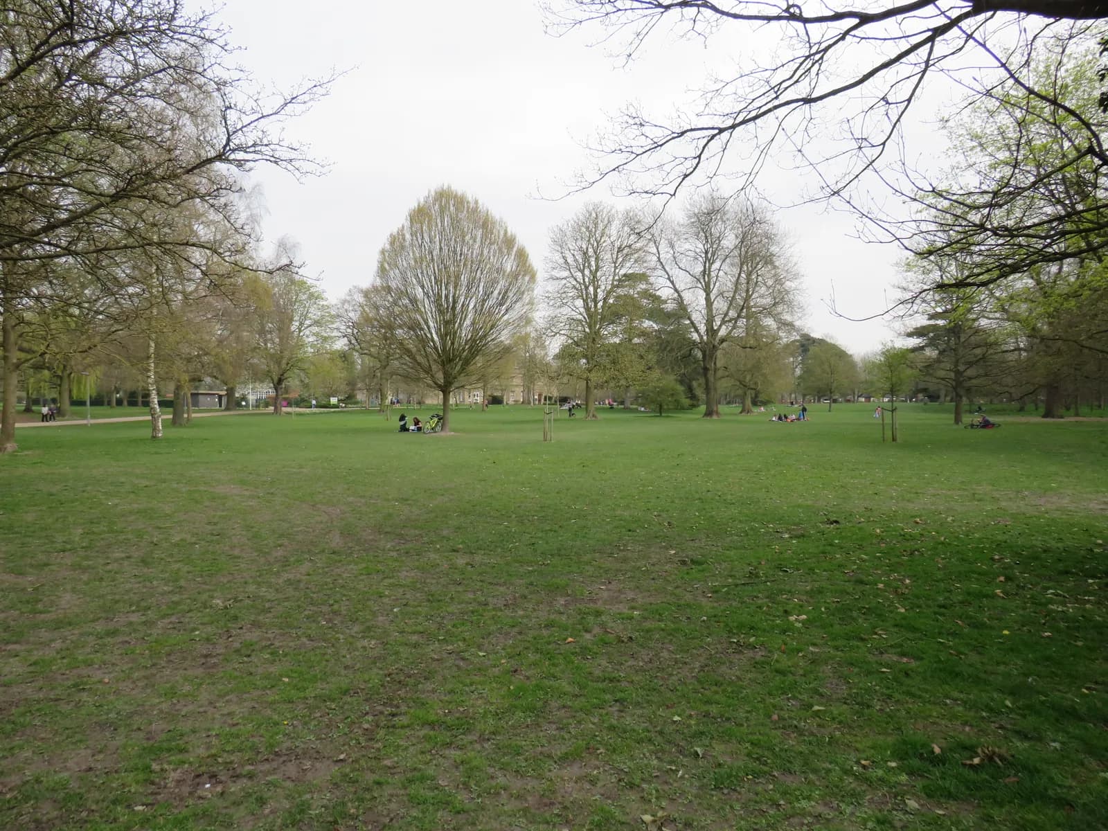 Open parkland at Cherry Hinton Hall Park, Cambridge