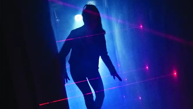 Laser corridor inside the spy mission at Si5 Spy Missions Cambridge